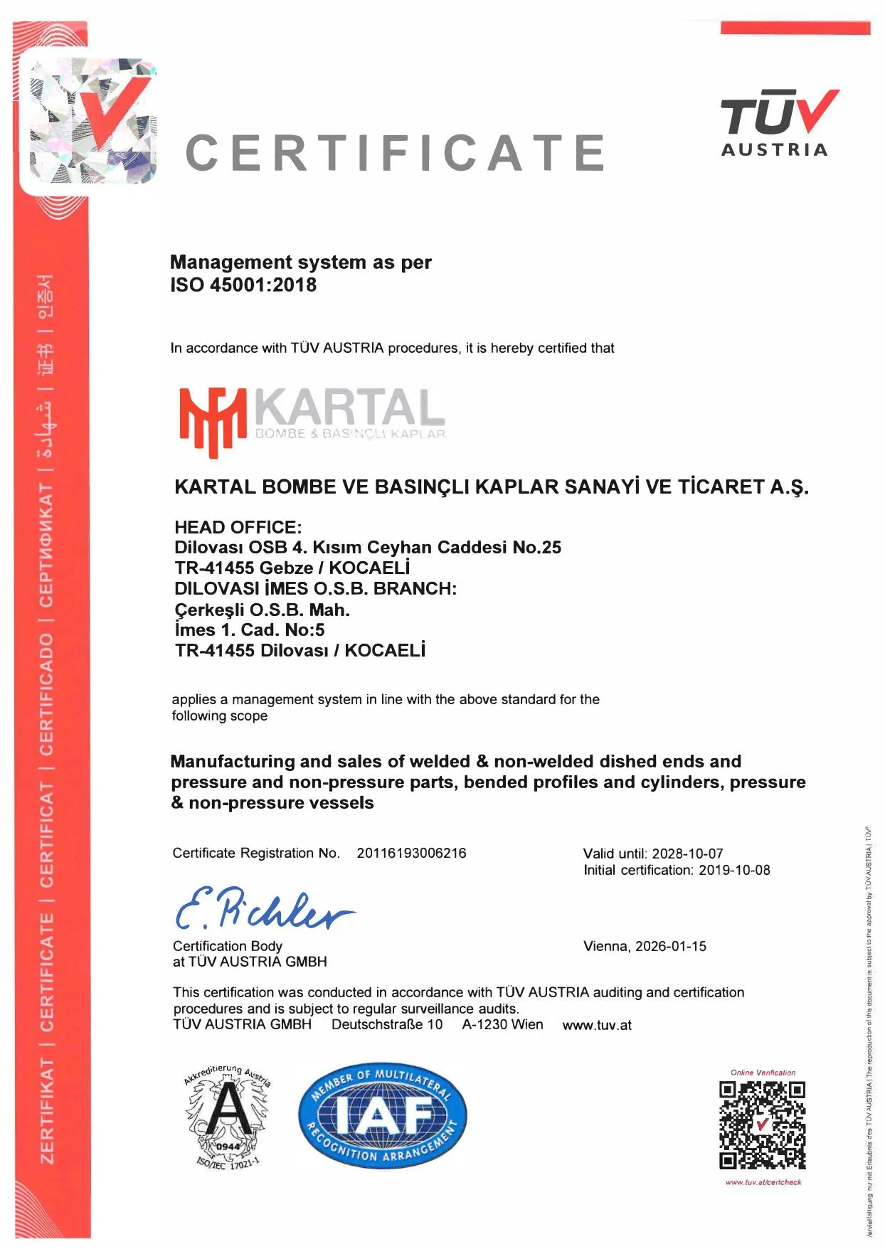 Certificate iso45001-en